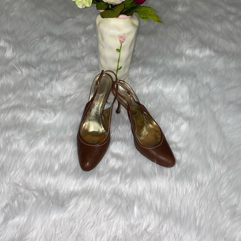 Dolce & Gabbana Brown Slingbacks Heels 38.5